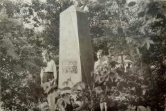 Старый памятник на территории школы